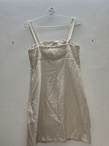 Sleek Beige Mini Dress