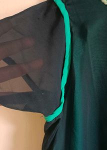 Georgette Teal &amp; Green Kurta