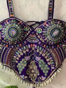 Navratri Embellished Peacock Blouse
