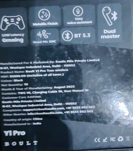 Boult Y1 pro . Like Never Before. New With Tag