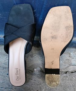 Black 'One Touch' Heeled Sandals - Size 7
