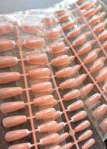 Stylish Nude Press-On Nails Set - pack of 10