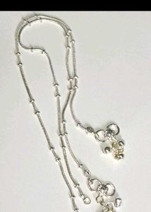 Silver Tone Anklet with Charms