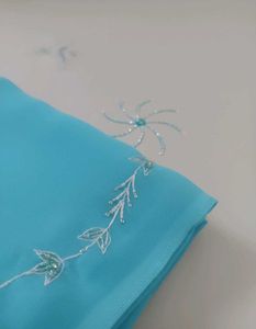 Blue Embroidered Saree