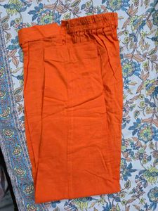orange staright pent plazo