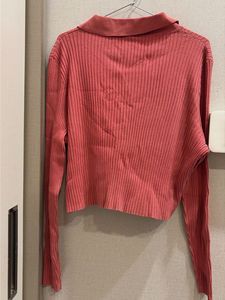 Peach Knitted Cropped Top