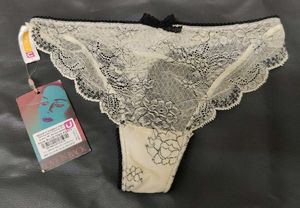Lace Thong Panty with Bow Detail