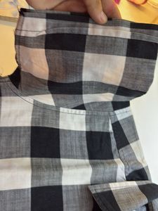 (Braj:300) Classic Black &amp; White Checkered Shirt