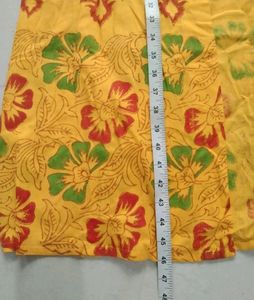 Yellow Pure Cotton Full Strag