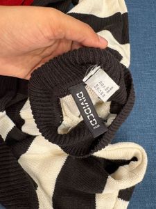 H&amp;M Striped Mock Neck Sweater