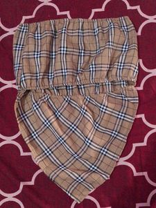 Plaid Bandana Tube Top.