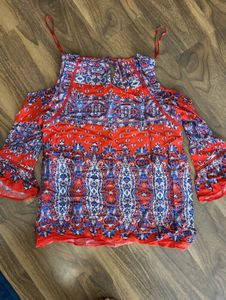 Boho Cold Shoulder Blouse