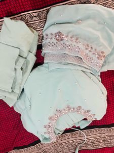 Mint Green Anarkali Suit | Beautiful Embroidered S