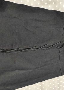 Chic Black Ruched Mini Dress