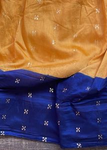 Elegant Yellow chaniya with Blue Blouse peice
