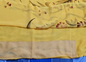 Vibrant Yellow Saree with Subtle Prints