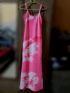 Pink Floral Maxi Dress
