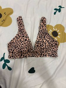 Animal Print Bikini Top