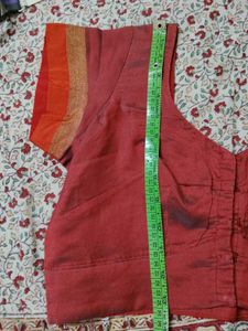 Red Silk Blouse
