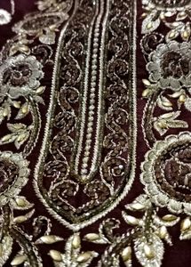 Heavy Embroidery Bridal Party Wear Dress