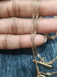 multi - style -2 in -1 gold toned pearl necklace (