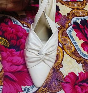 Elegant White Slingback Heels