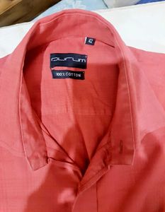 Men's Rust Colored Button-Down Shirt