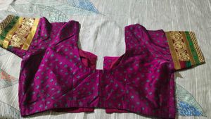 beautiful purple bandhani sari with blouse