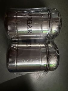 Stainless Steel Sugar &amp; Tea Container Set