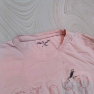 Pink "Story" Graphic Long Sleeve T-Shirt