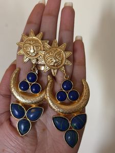 Combo of Boho Sun &amp; Moon Dangle Earrings