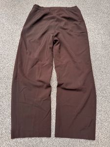 Classic Brown Wide-Leg Trousers