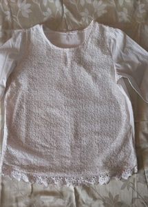 White top with chikankari  style
