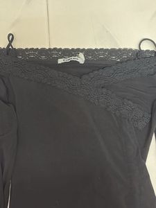 Elegant Black Off-Shoulder Lace Top