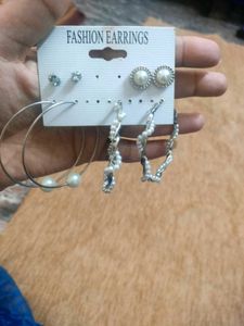 Fashion Earrings Set - Pearl &amp; Crystal