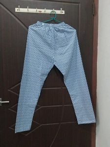 Blue &amp; White Printed Kurta