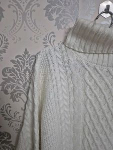 Cozy White Turtleneck Sweater