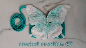 Crocheted Butterfly Crossbody Bag