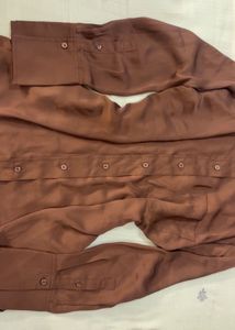 brown shirt short dress- never worn