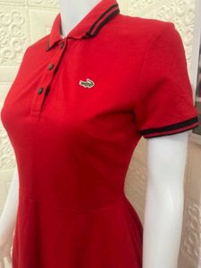 Cartelo Red Skater Polo Dress