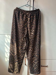 H&amp;M Leopard Print Wide Leg Pants