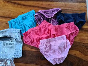 6 Cotton Briefs(5-6 year old girl)