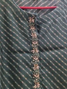 Elegant Teal Striped Kurta