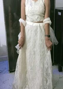 beautiful white lehenga from weeding wear