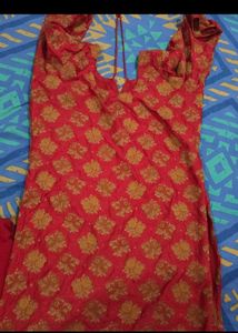 Red Ethnic Kurta Set with Dupatta