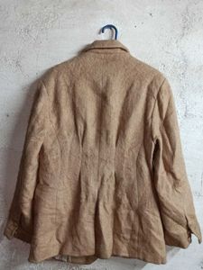 Classic Beige Blazer Winter Jacket