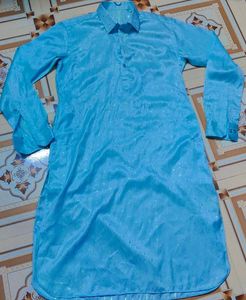 Men's Light Blue Kurta