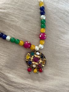 Vintage Navratna Pearl Necklace