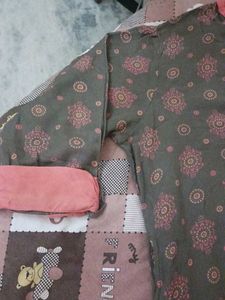 Stylish Grey Kurta with orange Print