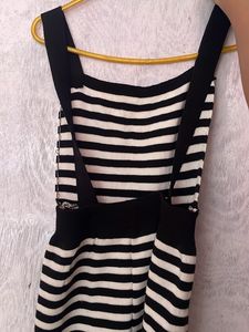 Striped Knit Jumpsuit Dress